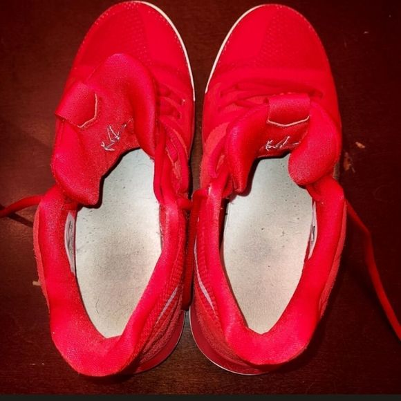 Nike KYRIE 3 GS Basketball Shoes University Red White Suede - Picture 5 of 5